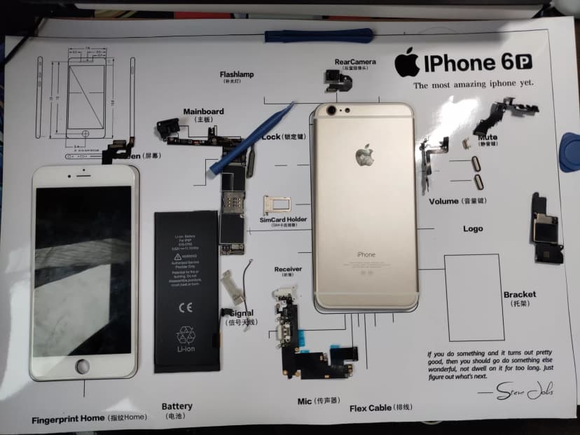 买的iphoneplus图纸，发现布局对不上