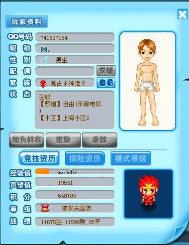 个人资料-竞技资历